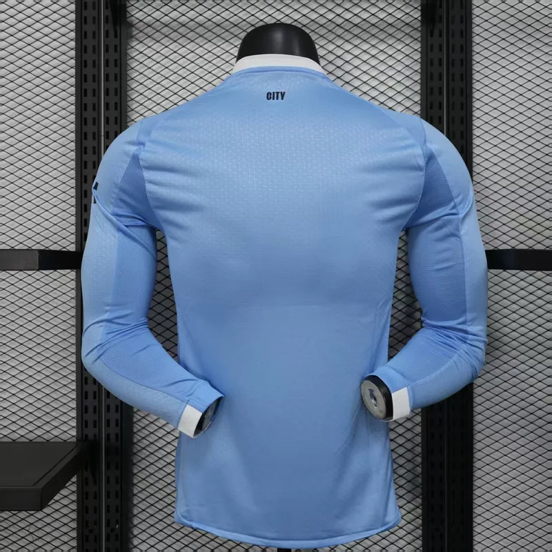 Manchester City 2025/26 Home Shirt Long Sleeve Player Version — 2
