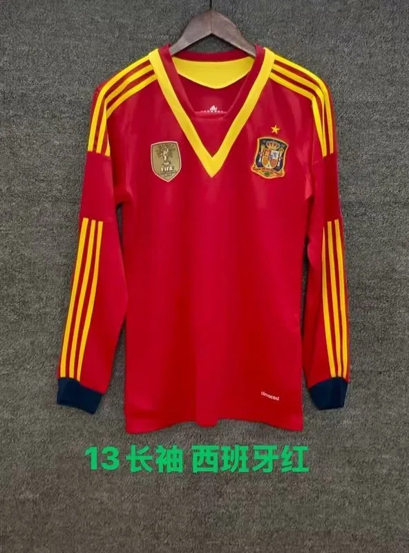 Spain 2013 Home Shirt Long Sleeve — 2