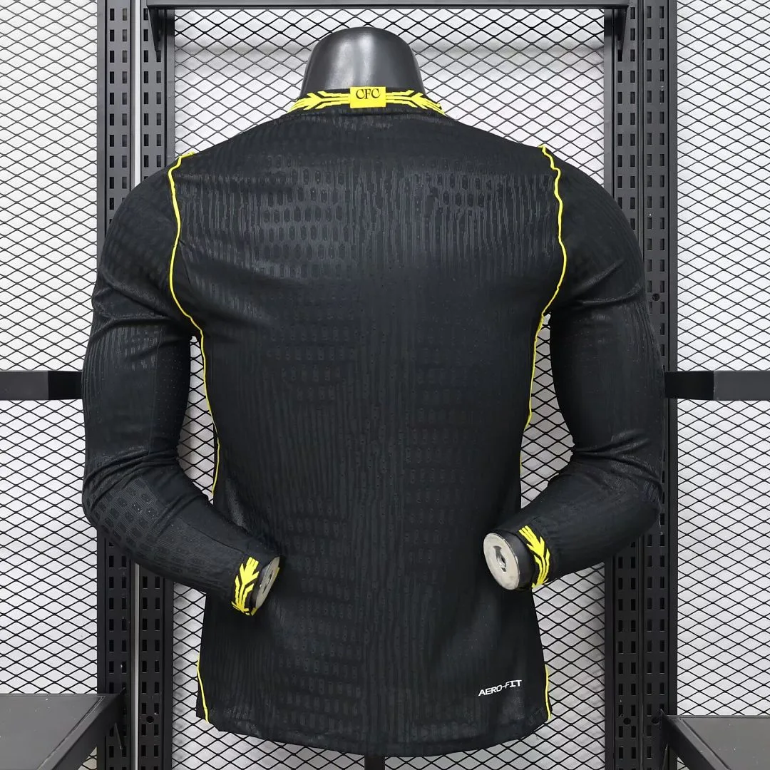 Chelsea 2026/27 Away Shirt Long Sleeve Player Version Black — 1