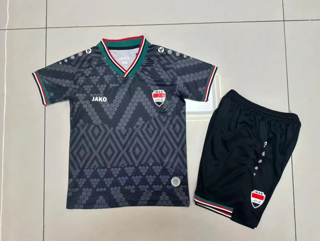 Irak 2026 Tercera Equipación Conjunto de Niño Black — 2