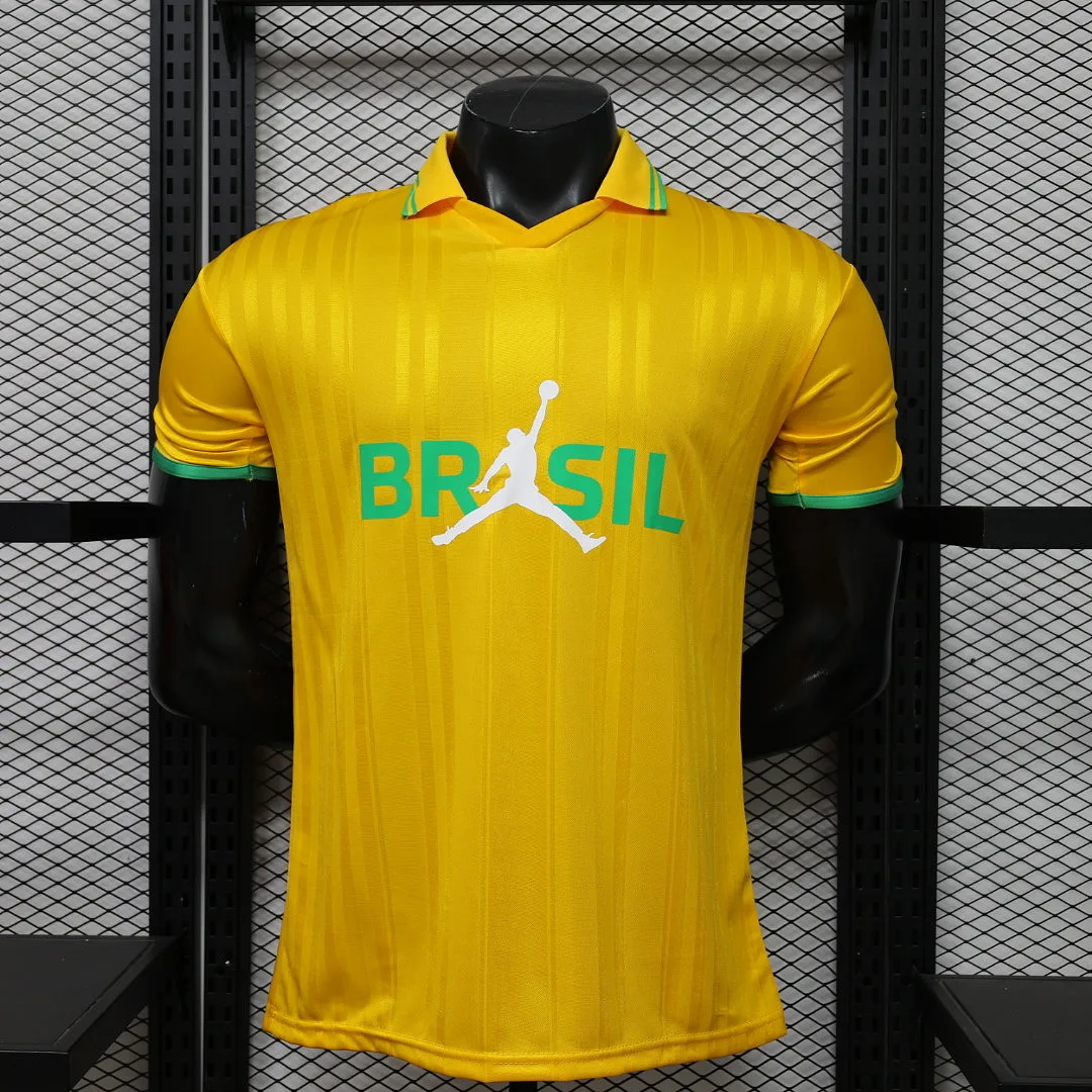 Brazil 2026 Shirt Player Version Yellow Jordan — 1