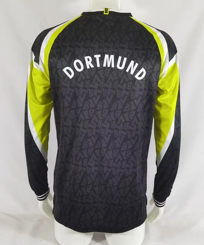 Borussia Dortmund 1995/96 Away Shirt Long Sleeve Black — 1
