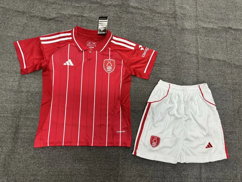 Nottingham Forest 2025/26 Home Kids Kit — 2