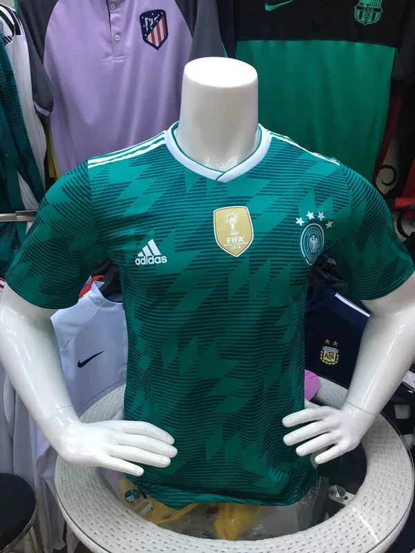 Germany 2018 Away Shirt Player Version Green — 2