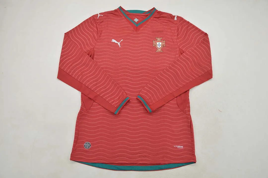 Portugal 2026 Home Shirt Long Sleeve Player Version