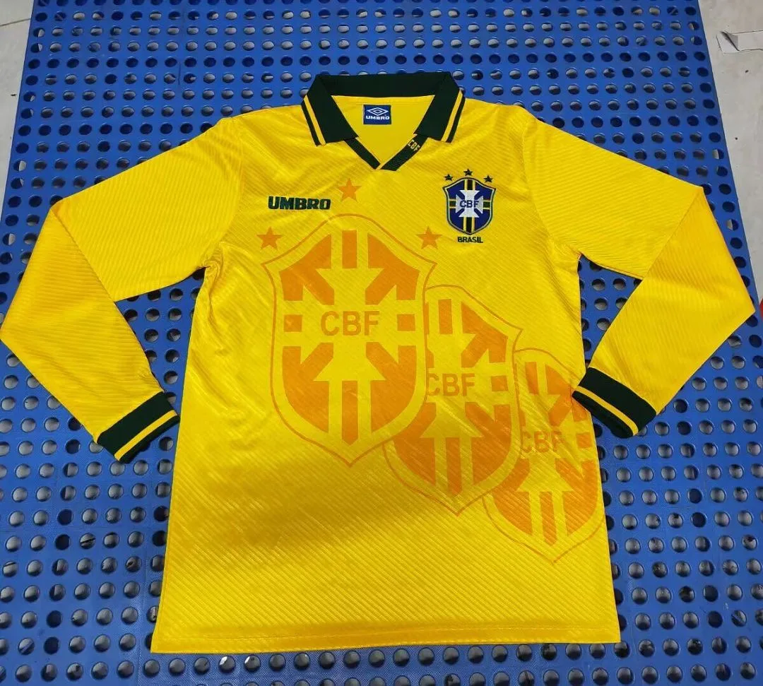 Brazil 1994 Home Shirt Long Sleeve — 2
