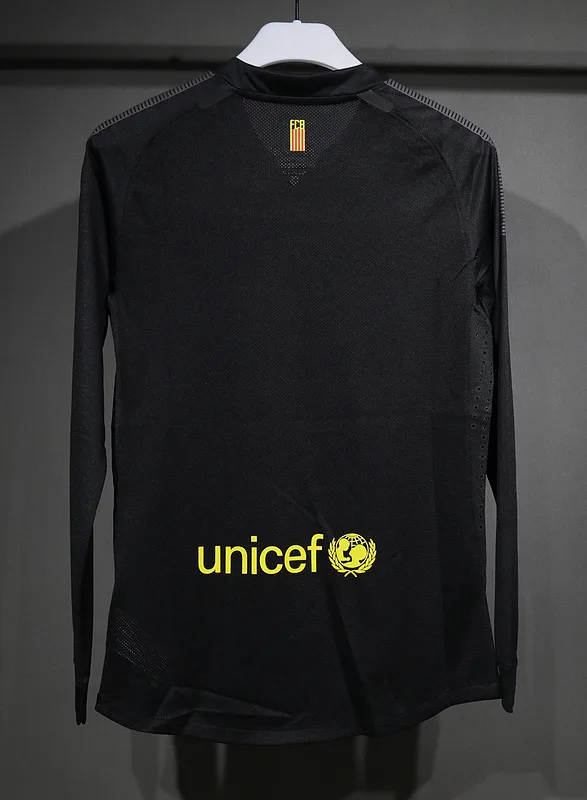 Barcelona 2011/12 Away Shirt Long Sleeve Player Version Black — 1