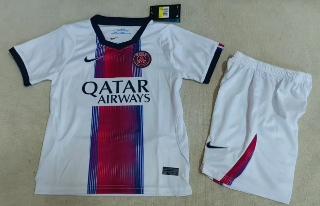 Paris Saint-Germain 2026/27 Segunda Equipación Conjunto de Niño White — 2