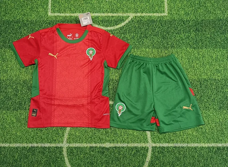 Morocco 2024/25 Home Kids Kit Red
