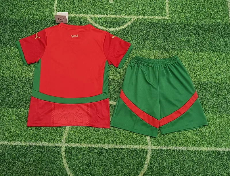 Morocco 2024/25 Home Kids Kit Red — 2
