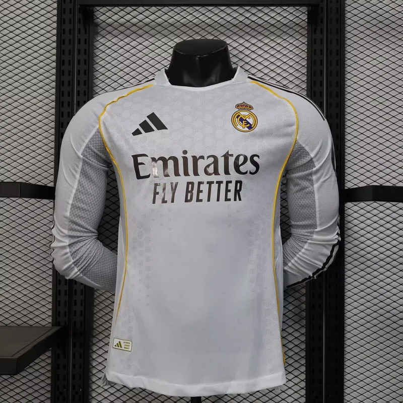 Real Madrid 2025/26 Primera Equipación Camiseta Manga Larga Versión Jugador — 1