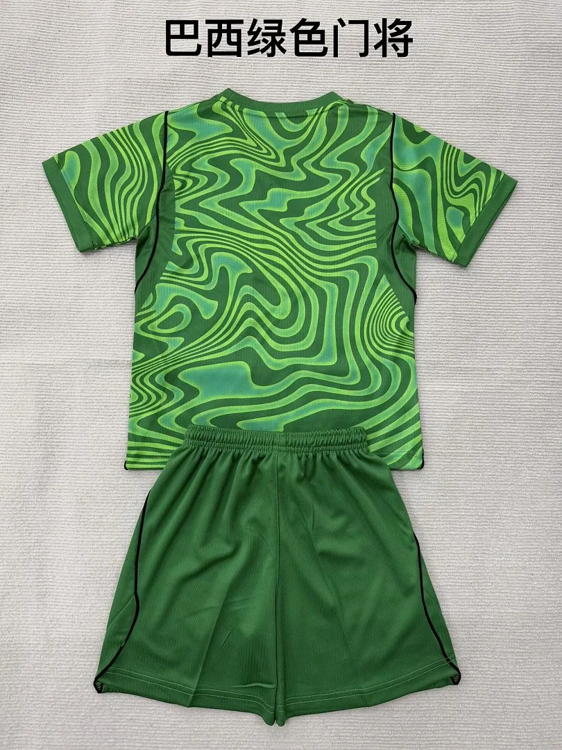 Brazil 2026 Goalkeeper Kids Kit Green — 1