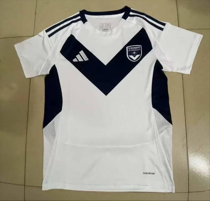 Bordeaux 2024/25 Extérieur Maillot Manches Courtes White — 2