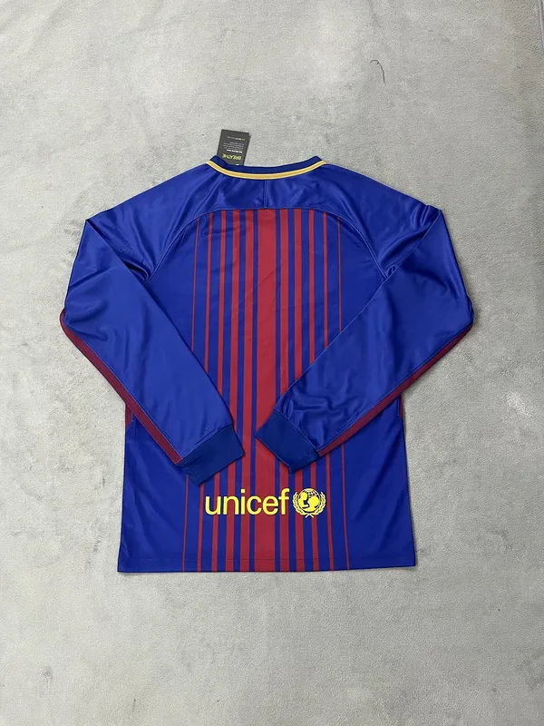 Barcelona 2017/18 Primera Equipación Camiseta Manga Larga — 2