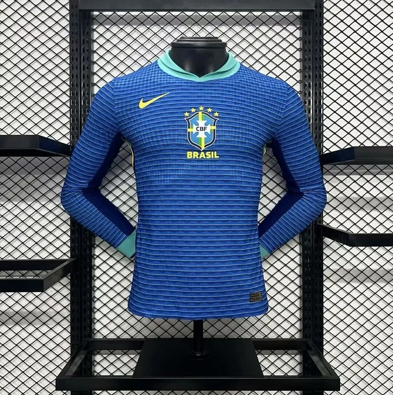Brazil 2024/25 Shirt Long Sleeve Player Version Blue — 1