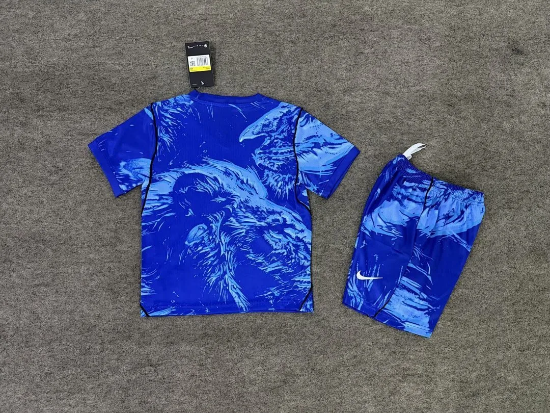 England 2026 Goalkeeper Kids Kit Blue — 1