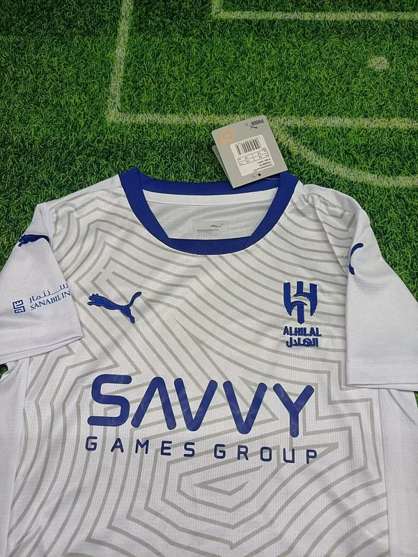 Al Hilal 2024/25 Away Kids Kit White — 2
