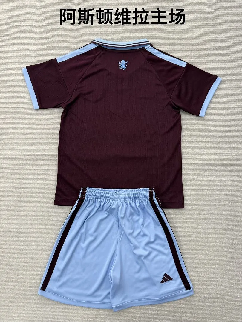 Aston Villa 2026/27 Home Kids Kit — 1