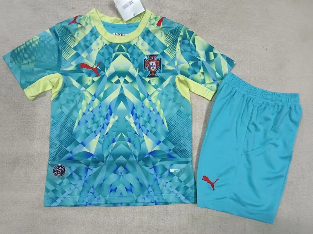 Portugal 2026 Goalkeeper Kids Kit Green — 2