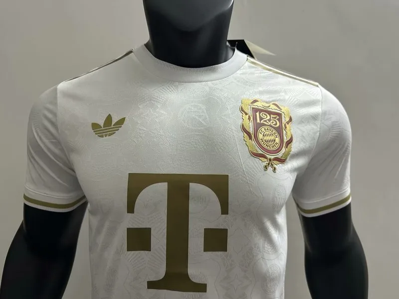 Bayern Munich Shirt Player Version Special Edition White 125th Anniversary