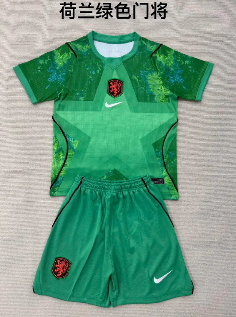 Niederlande 2026 Torwart Set Kinder Green — 2