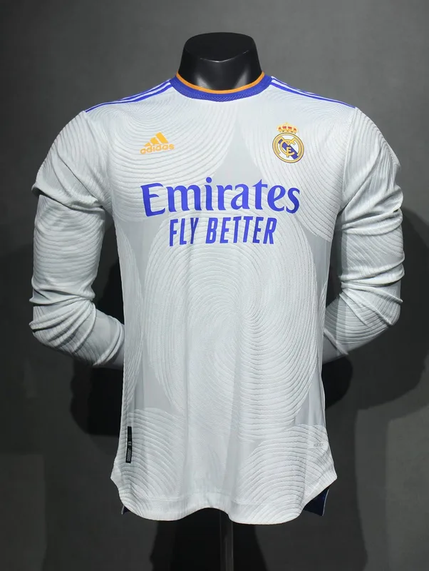 Real Madrid 2021/22 Heim Trikot Langarm Spielerversion
