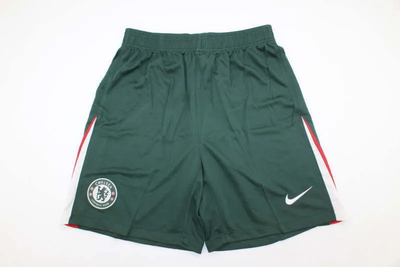 Chelsea 2025/26 Away Shorts Green — 1