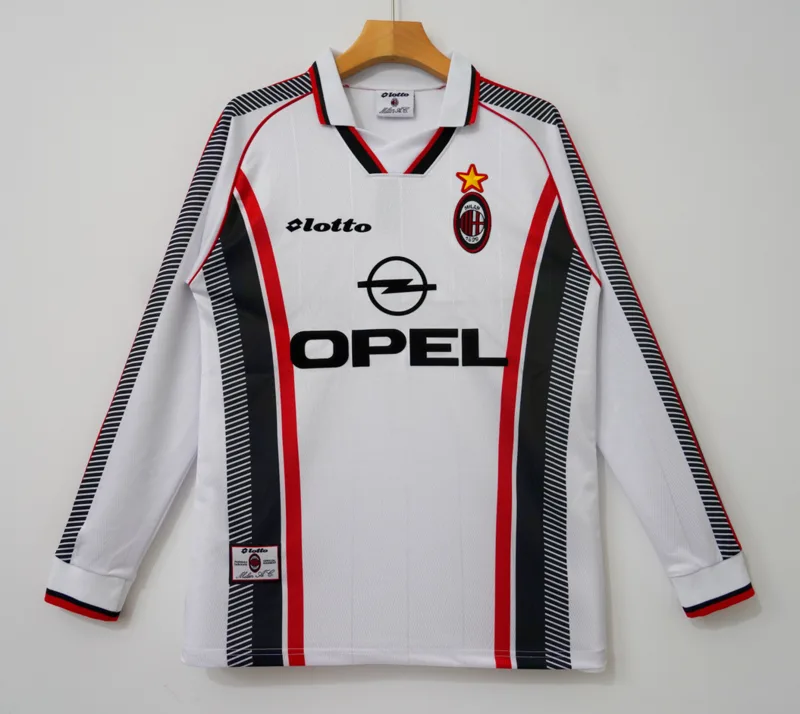 AC Milan 1997/98 Away Shirt Long Sleeve White — 1