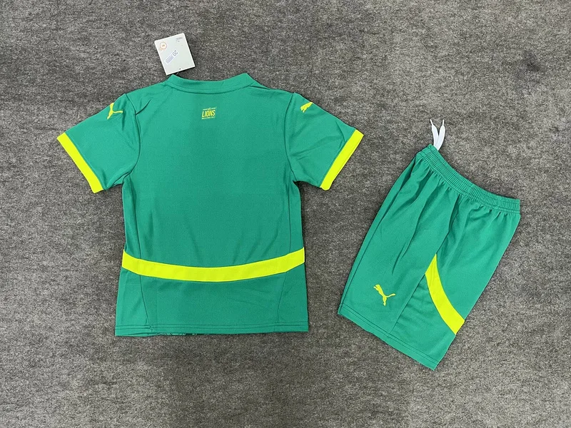Senegal 2025 Away Kids Kit Green