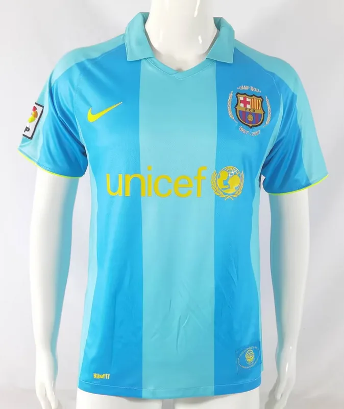 Barcelona 2007/08 Away Shirt Blue