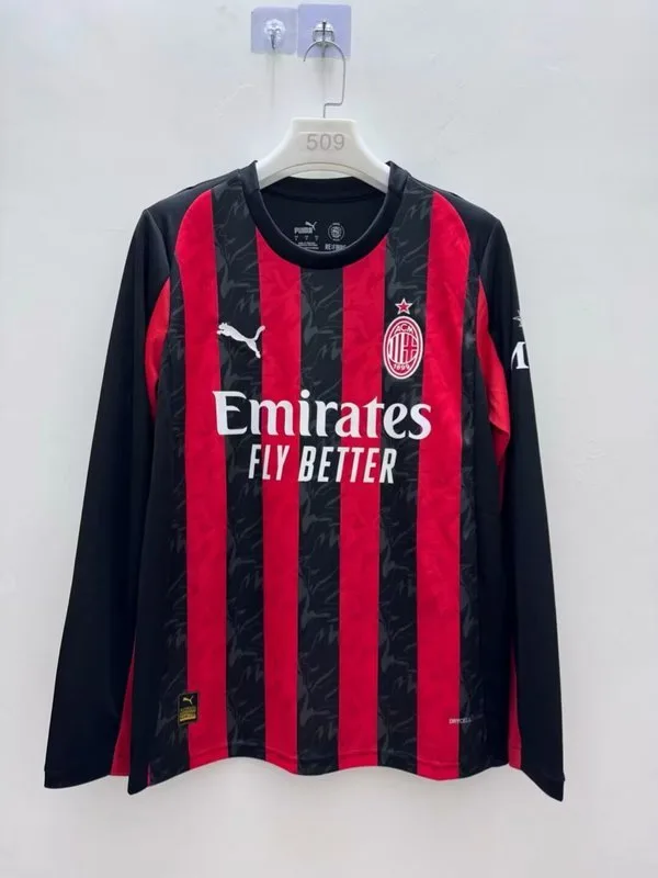 AC Milan 2025/26 Home Shirt Long Sleeve — 1