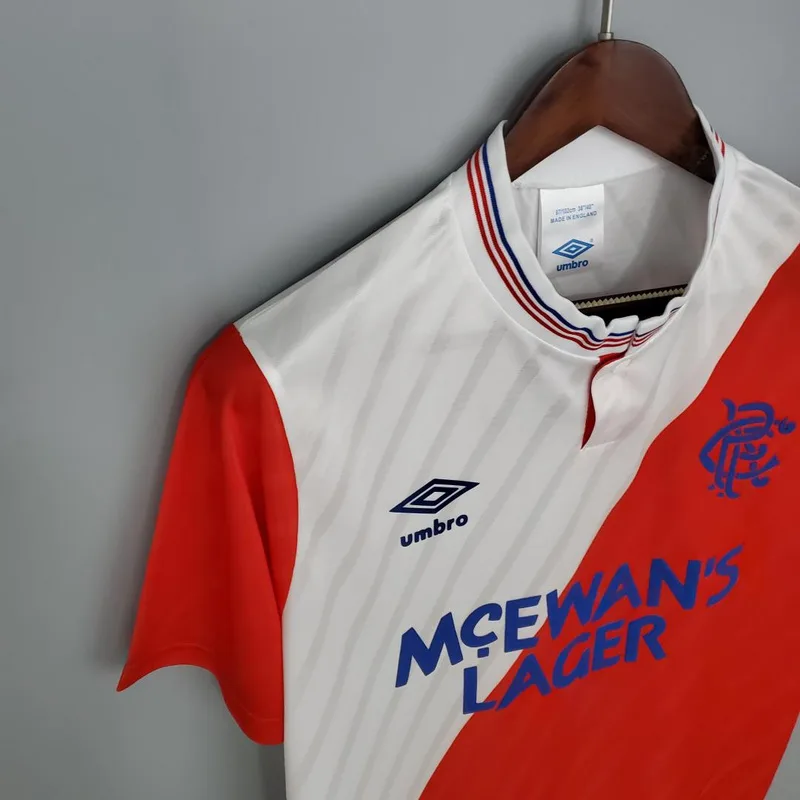 Rangers 1987/88 Away Shirt Red — 2