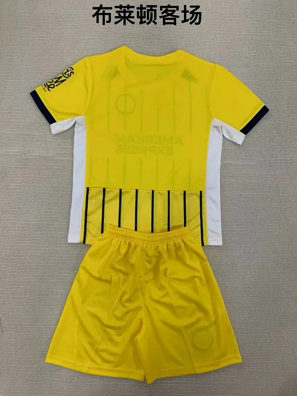 Brighton 2024/25 Away Kids Kit Yellow — 1