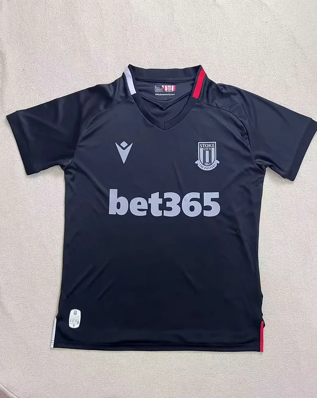 Stoke City 2024/25 Segunda Equipación Camiseta Manga Corta Black