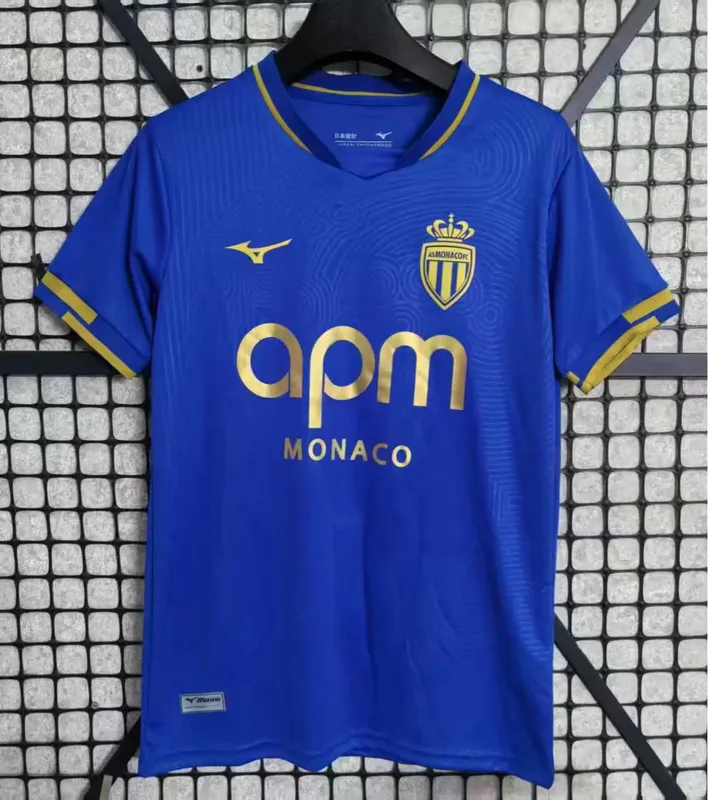 Monaco 2025/26 Away Shirt Short Sleeve Blue