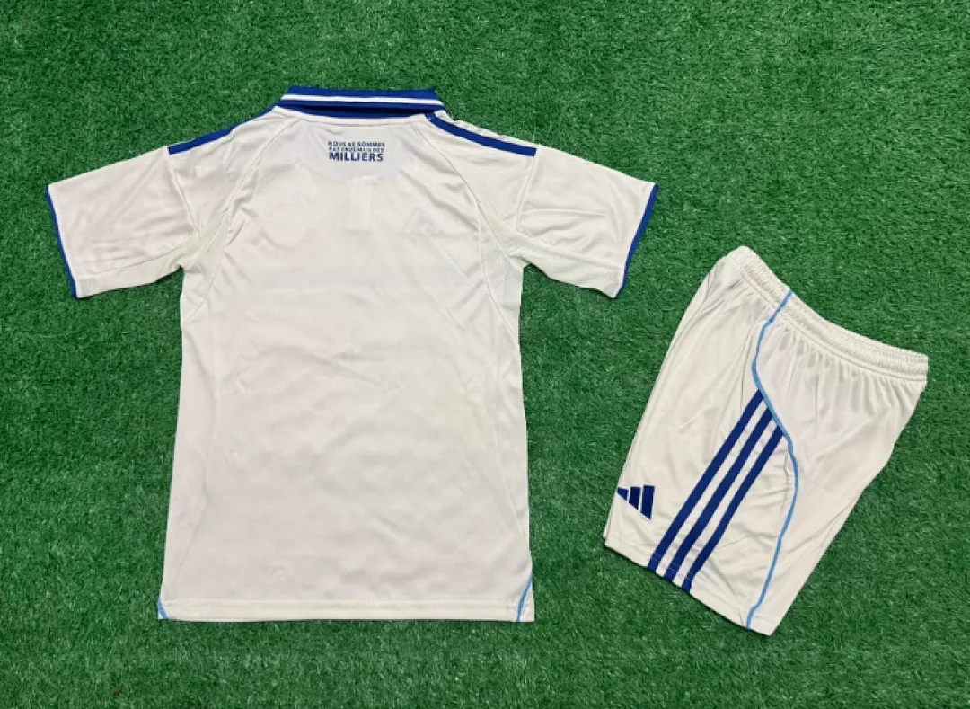 Strasbourg 2025/26 Segunda Equipación Conjunto de Niño White — 2