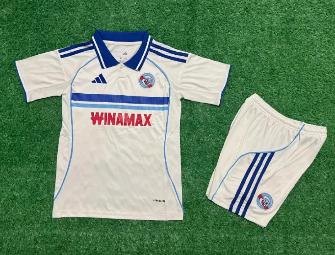 Strasbourg 2025/26 Segunda Equipación Conjunto de Niño White